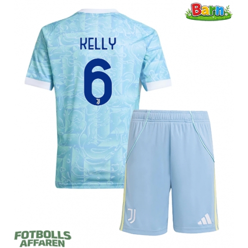 Juventus Lloyd Kelly #6 Bortaställ Barn 2025-26 Kortärmad (+ Korta byxor)